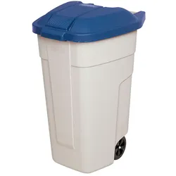 BRB Wertstoffsammler, Inhalt 100 Liter, Korpus beige, Deckel blau