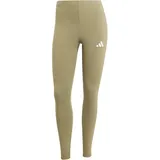 adidas Essentials 3-Streifen Cotton Damen Tights, grün - M