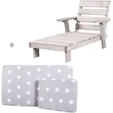 roba Gartenliege 85 x 55 x 54 cm Grau