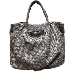 BZNA Shopper Madita Designer Handtasche Ledertasche Schultertasche grau