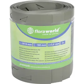 Floraworld Sichtschutzstreifen 201,5 x 19 cm grau PVC 5 St.