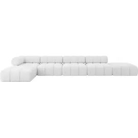 altdecor Modulares Sofa Ecksofa in L-Form - Kerru-L3 - 475x190x70 cm Weiß universal, links/rechts Corner modular Sofa Eckcouch Couch Wohnlandschaf... - Weiß