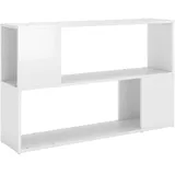 vidaXL Bücherregal Hochglanz-Weiß 100x24x63 cm Holzwerkstoff