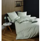 JANINE Milano 4510645106 06 Blumen Salbeigrün 135 x 200 cm + 80 x 80 cm