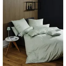 JANINE Milano 4510645106 06 Blumen Salbeigrün 135 x 200 cm + 80 x 80 cm