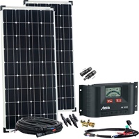 Offgridtec Solaranlage "basicPremium-L 200W 12V/24V" Solarmodule schwarz (baumarkt) Solartechnik