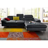 Cotta Eckcouch Kunstleder 2-Sitzer Schwarz