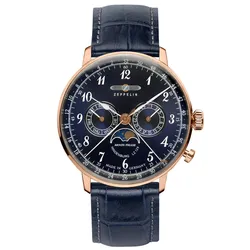 Zeppelin 7038-3 Hindenburg Herrenuhr mit Mondphase