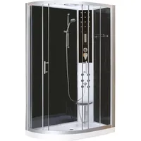 SANOTECHNIK VARIO Komplettdusche rechts 80 x 215 cm silber Sicherheitsglas