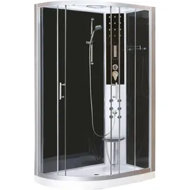 SANOTECHNIK VARIO Komplettdusche rechts 80 x 215 cm silber Sicherheitsglas