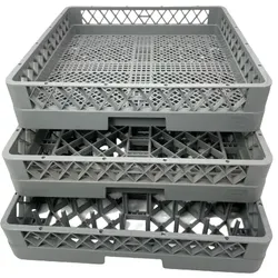 3er Set Stalgast Spülkorb für Teller, Besteck, Gläser 500 x 500x100 mm