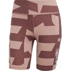 adidas MULTI Tights Damen in warm clay-quiet crimson-quiet crimson-quiet crimson, Größe XL - rot
