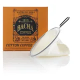 Bacha Coffee Kaffeefilter aus 100 % Baumwolle, 125 mm Portionsgröße