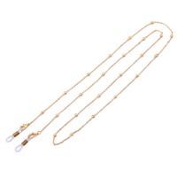 Likgreat Brillenkette für Damen, Perlenkette für Lesebrillen, Sonnenbrillen, Brillenhalter Gold, White Connector