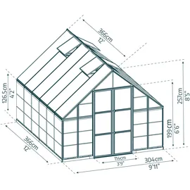 CANOPIA Balance Alu Silber Polycarbonat 0,7 mm 11,12 m2