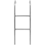 vidaXL 2-stufige Trampolinleiter Stahl Silbern 102,6 cm