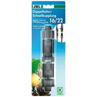 JBL Aquarienfilter Doppelhahn + Schnellkupplung 16/22
