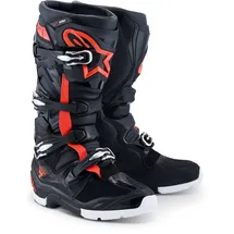 Alpinestars Tech 7 Enduro Drystar Schwarz/Neon-Rot/Weiß 51