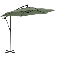 BIZZOTTO Ampel-Sonnenschirm TROPEA, Olivgrün - Polyester - Aluminiumgestell -