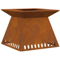 vidaXL - Feuerstelle 60x60x50 cm Cortenstahl