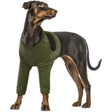 Leckschutz Hund Vorderbeine, Ellenbogenbandage Hund Vorderbein XXXL Erholungsanzug für Hunde nach Operation(Armeegrün, 3XL)