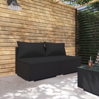 Festnight Gartensofa 2-Sitzer Rattan Sofa Balkonmöbel Lounge Sofa Outdoor Balkonsofa Balkon Couch Garten Gartenbank Sitzbank Gartenmöbel Set Loungemöbel Terrasse, Braun