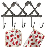 DanDiBo Ambiente Dandibo - Handtuchhaken Handtuchleiste 96253 Handtuchhalter Küche Metall Hakenleiste Vintage Garderobenleiste Kleiderhakenleiste