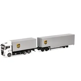 HERPA 318570 1:87, MAN TGX GM Wechselkoffer-LKW mit Jumbokofferauflieger "UPS"