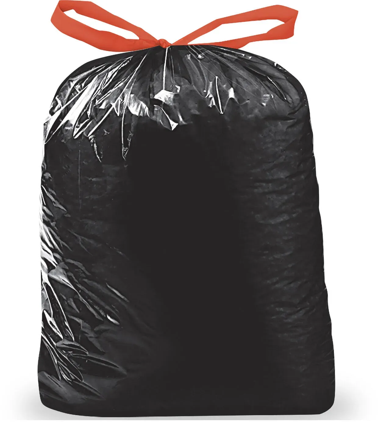 Müllsäcke mit Zugband 120 Liter LDPE 70 x 100 cm schwarz, 10 Stk.