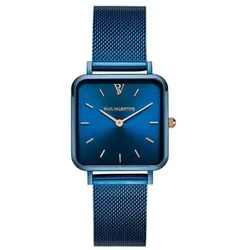 PAUL VALENTINE Damen Armbanduhr Glossyedge Blue Mesh