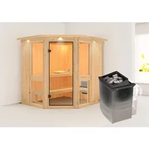 Karibu Amelia 1 inkl. 9 kW Ofen + integrierte Steuerung + Dachkranz