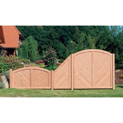 Sichtschutz Zaunfeld Douglasie Hochbogen – Sichtschutzzaun aus Douglasie  – Holzzaun 58,5 x 178,5 auf 155 cm – Sichtschutz für Garten & Terrasse
