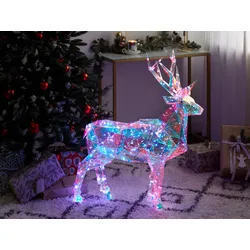 Outdoor Weihnachtsbeleuchtung Smart LED mehrfarbig Rentier mit App-Steuerung 90 cm POLARIS