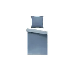 como Satin Wende-Bettwäsche  Satin Piping , türkis/petrol , Maße (cm): B: 155
