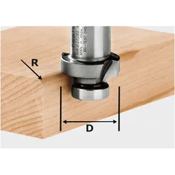 Festool HW R3-OFK 500 Abrundfräser 27 x 3,0 mm ( 490093 ) zum Abrunden von Kunststoff- oder Massivholzumleimern