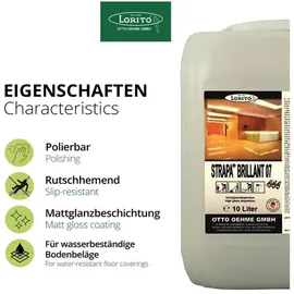 lorito oehme Bodenbeschichtung Hochglanz Strapa Brilliant 07 10 Liter