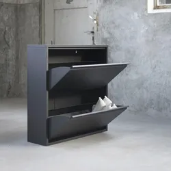 Schuhschrank SPINDER DESIGN "Billi", schwarz, B:75cm H:77,5cm T:22,5cm, Metall, Schränke, Metall, Breite 75 cm