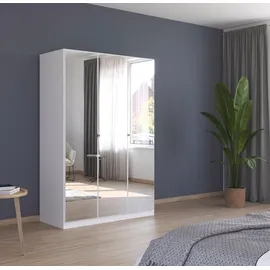 Rauch Drehtürenschrank Reflect 136 x 197 x 54 cm Weiß