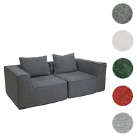 2er-Sofa/Zubehör für Sofa HWC-O54, Couch 2-Sitzer Loungesofa, modular Stoff/Textil (300g/m2) 63x194x97cm ~ dunkelgrau