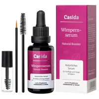 CASIDA ® Wimpernserum ohne Hormone Natural Booster - 30 ml Flasche - fördert das Wachstum Ihrer Wimpern und Augenbrauen - natürliches Wimpernserum - für unwiderstehlich schöne Augen