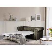 Home Affaire 3-Sitzer HOME AFFAIRE "CHARENTE, optionale Schlafsofa, Chesterfield-Sofa, Bettfunktion", braun, B:198cm H:74cm T:89cm, 100% Polyester, Sofas, mit edler Knopfheftung und typischen Armlehnen, B/T/H 198/89/74 cm