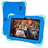 EagleSoar Kinder Tablet 7 Zoll HD Display Android 12 Tablet Kinder 2GB+32GB Quad Core, Bluetooth, Kindersicherung, Augenschutz Kindertablet Ab 2-12 mit kindersicherer Hülle (blau)