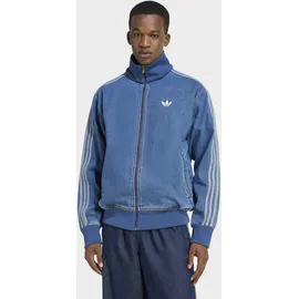 adidas Adicolor Denim Reißverschlusspullover Herren Blau M