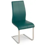 Freischwinger Milano Lederoptik Blau, Grün Petrol