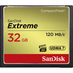 SANDISK Extreme, Compact Flash Speicherkarte, 32 GB, 120 MB/s