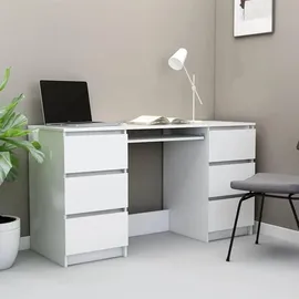 vidaXL Schreibtisch Weiß