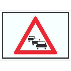 Schild Achtung Stau Symbol A5 (148x210mm)