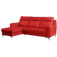 Ecksofa Gio Leder Rot