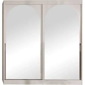 Mirjan24 Schiebetürenschrank Modin 200 x 216 x 65 cm Beige/Schwarz