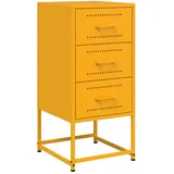 vidaXL Nachtschrank Senfgelb 36 x 39 x 78 cm Stahl